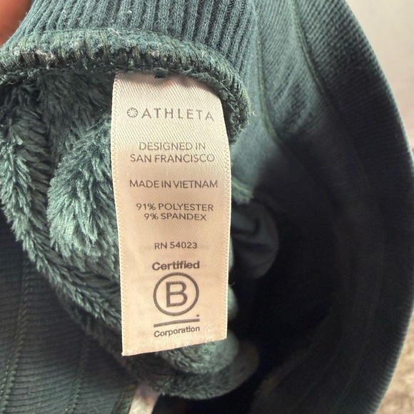 Athleta Cozy Karma Recover Jogger in BlackEmerald Green Size Extra Small - Picture 6 of 7